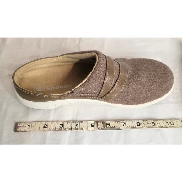 Spenco Ashton Wool Clogs Mules Slip On Shoes Women's Size 8.5B Brown Orthotic - Picture 7 of 7